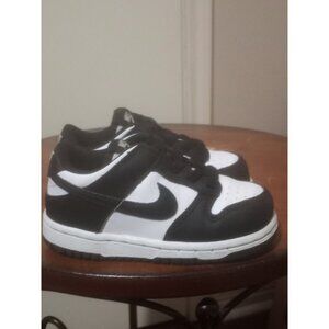Nike Dunk Low Panda Black White Toddler Infant Size 7C CW1589-100 Sneakers